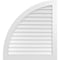 Ekena Millwork Quarter Round Top Left Surface Mount PVC Gable Vent w/ 3-1/2"W x 1"P Standard Frame, 38"W x 42"H GVPQL38X4201SN - alternate 1